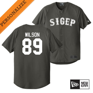 Fraternity Personalized New Era Graphite Baseball Jersey