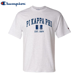 Fraternity Champion Gray Collegiate Short Sleeve Tee