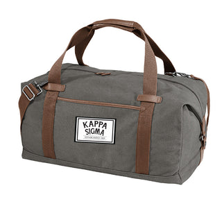 Fraternity Gray Canvas Duffel