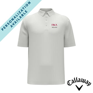 Fraternity White Callaway Greek Letter Golf Polo