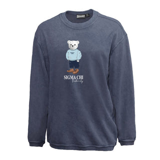 Fraternity Navy Sandwash Bear Crewneck