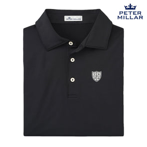 New! Peter Millar Black Polo With Symbol