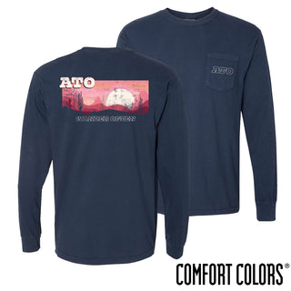 Fraternity Comfort Colors Wander Often Long Sleeve Pocket Tee