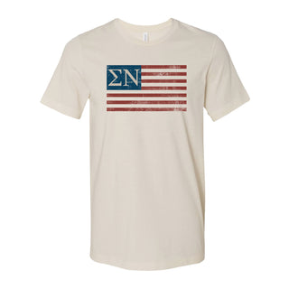 Fraternity Natural Retro Flag Tee