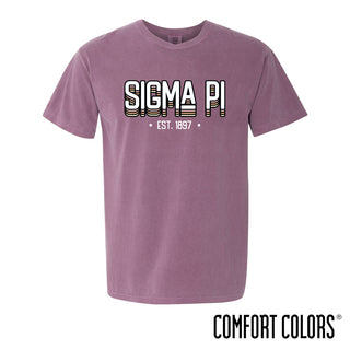 Clearance! Fraternity Comfort Colors Short Sleeve Berry Retro Tee