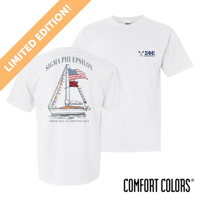 New! SigEp Limited Edition Comfort Colors Nautical Patriot Short Sleeve Tee