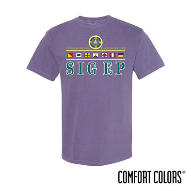 New! SigEp Comfort Colors Vintage Catamaran Club Short Sleeve Tee