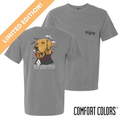 Limited Edition SigEp Comfort Colors Vampire Retriever Short Sleeve Pocket Tee