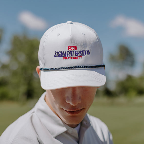 New! SigEp White Richardson Rope Hat