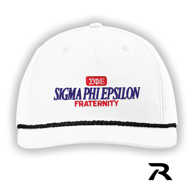 New! SigEp White Richardson Rope Hat