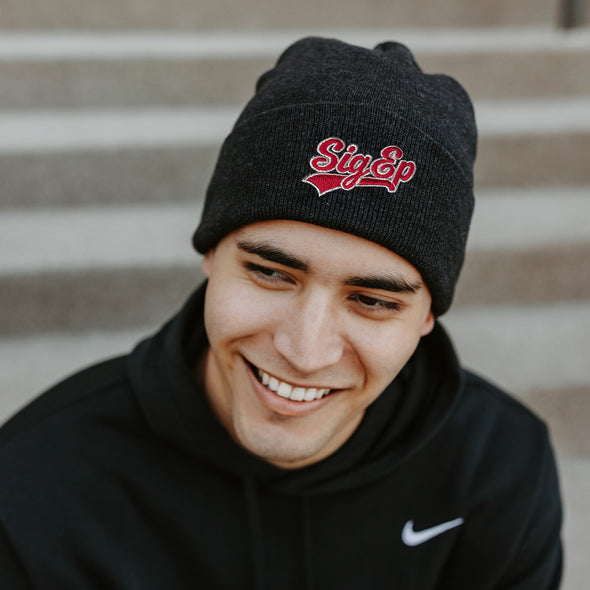 New! SigEp Signature Charcoal Beanie