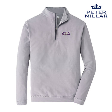 Peter Millar Mini Stripe Stretch Quarter Zip