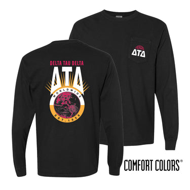 Delt Comfort Colors Retro Worldwide Long Sleeve Tee