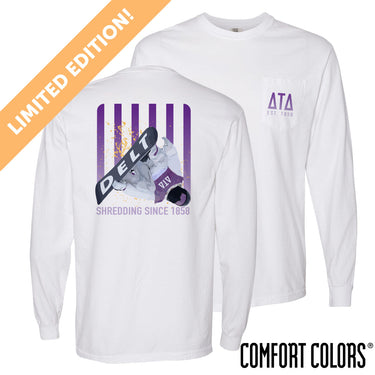 New! Limited Edition Delt Comfort Colors Slope Shredder Long Sleeve Tee