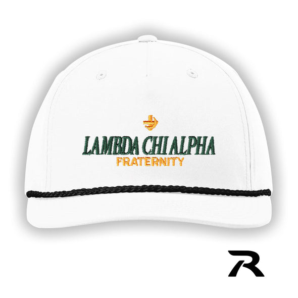 New! Lambda Chi White Richardson Rope Hat