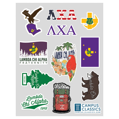 Lambda Chi Sticker Sheet