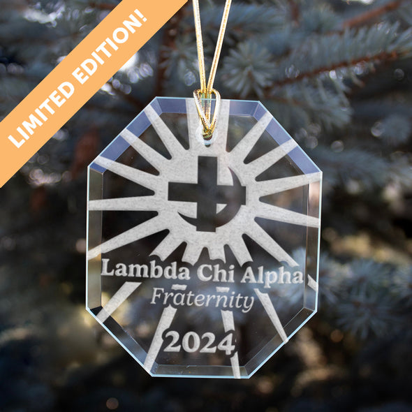 New! Lambda Chi 2024 Limited Edition Retro Holiday Ornament