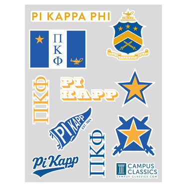 Pi Kapp Sticker Sheet | Pi Kappa Phi| Promotional > Stickers