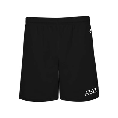 New! AEPi 5" Black Shorts