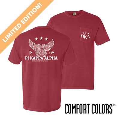 New! Pike Comfort Colors Patriotic Eagle Short Sleeve Tee
