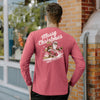 New! Beta Comfort Colors Holiday Shredding Santa Long Sleeve Tee