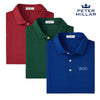 New! Beta Peter Millar Tesseract Patterned Polo With Greek Letters