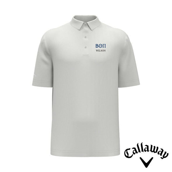 Beta White Callaway Greek Letter Golf Polo