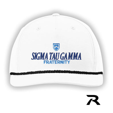 New! Sig Tau White Richardson Rope Hat