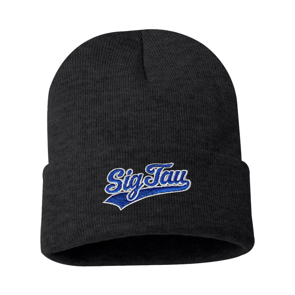 New! Sig Tau Signature Charcoal Beanie