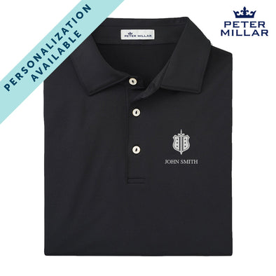 Phi Delt Personalized Peter Millar Black Polo With Symbol