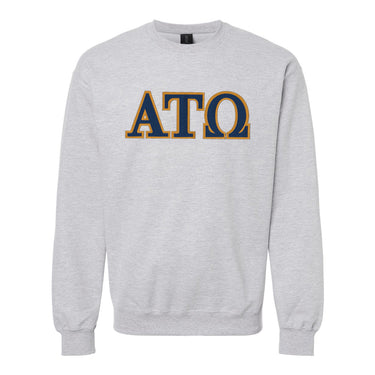 ATO Heather Grey Crewneck With Sewn On Letters