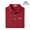 New! ATO Peter Millar Tesseract Patterned Polo With Greek Letters