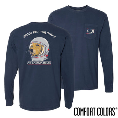 FIJI Comfort Colors Astronaut Retriever Long Sleeve Tee