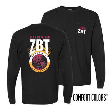 ZBT Comfort Colors Retro Worldwide Long Sleeve Tee