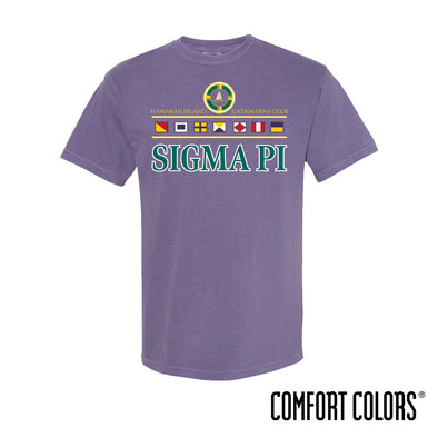 New! Sigma Pi Comfort Colors Vintage Catamaran Club Short Sleeve Tee