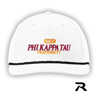 New! Phi Tau White Richardson Rope Hat