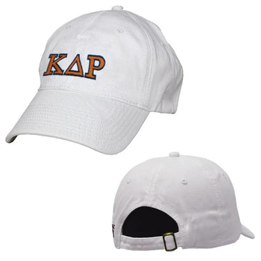 White Greek Letter Adjustable Hat