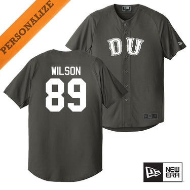 Personalized New Era Graphite Baseball Jersey