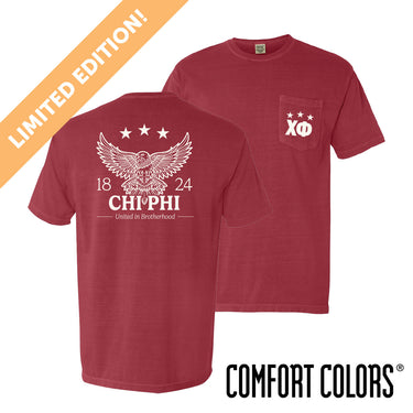 Chi Phi Comfort Colors Patriotic Eagle Short Sleeve Tee