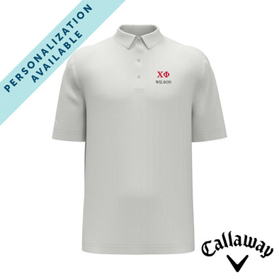 Chi Phi White Callaway Greek Letter Golf Polo