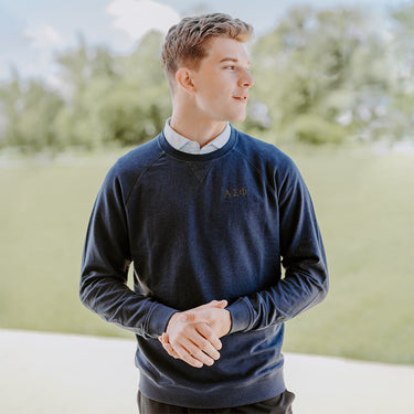 Johnnie-O Navy Freeman Crewneck