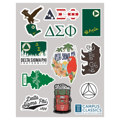 Delta Sig Sticker Sheet