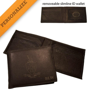 Personalized Leather Crest Wallet