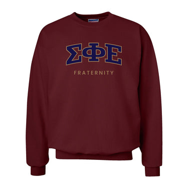 SigEp Maroon Old School Crewneck