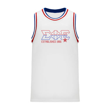 SigEp Retro Block Basketball Jersey | Sigma Phi Epsilon | Shirts > Jerseys