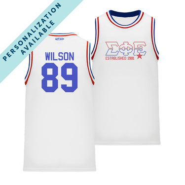 SigEp Retro Block Basketball Jersey | Sigma Phi Epsilon | Shirts > Jerseys