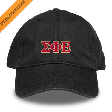 SigEp Personalized Black Hat | Sigma Phi Epsilon | Headwear > Billed hats