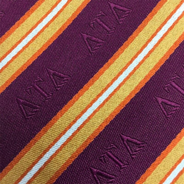 Sale! Delt Purple and Gold Striped Silk Bow Tie | Delta Tau Delta | Ties > Bow ties