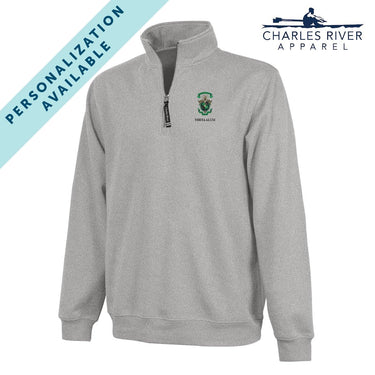 Lambda Chi Embroidered Crest Gray Quarter Zip | Lambda Chi Alpha | Sweatshirts > 1/4 zip sweatshirts