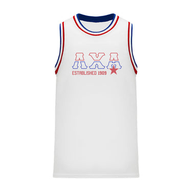 Lambda Chi Retro Block Basketball Jersey | Lambda Chi Alpha | Shirts > Jerseys